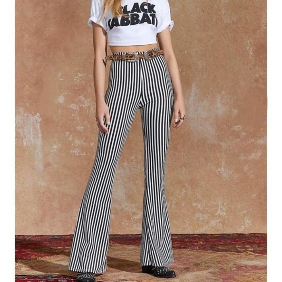 Nasty Gal Pants - Nasty Gal Black & White Stripe Flare Pants NWT